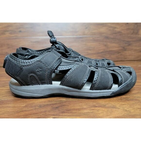 Khombu Mens Black Travis Sandals Men\'s Size 11 Adjustable w/Hook & Loop main image 4